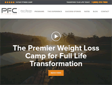 Tablet Screenshot of premierfitnesscamp.com